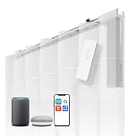 ABALON Perfect Wave Motorized Curtain Track, WiFi Motor Compatible with Alexa, Google Home and Tuya Smart Mobile App, Remote Control, Width Up to 2 Meters, White