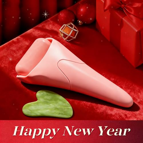 huefull Ice Roller for Face with 2 Rollers and Gua Sha Facial Tools, Face Roller for Self Care, Guasha Tool for Face, Puffiness Relief, Skin Care Gifts for Woman Men, Self Care Gifts - Image 3