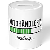 JUNIWORDS Spardose Sparbüchse, Autohändlerin Loading (6187573)
