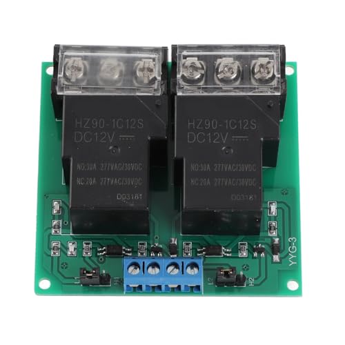 Image of Pongnas 2 Channel Relay Module, 5V 12V 24V DC 30V 30A AC 30A, with Optocoupler Isolation Power Working Indicators, for Automation Equipment Industrial Control (PCB 3)