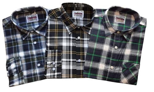 Canada Forest Herren 3er Set Holzfäller Arbeitshemden Extra Lang 70010-5 XL 43/44
