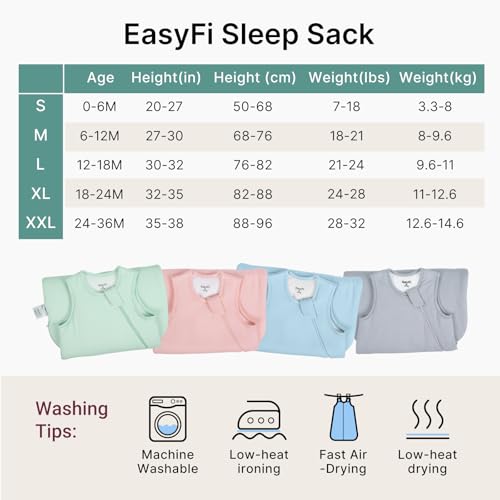 Image of Rayon Made from Bamboo 1.0 TOG Breathable Toddler Sleep Sack 12-18 Months | Baby Wearable Blanket 2-Way Zipper Summer Unisex Sleeping Bag for Babies