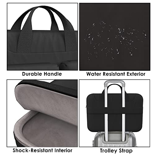 Image of Probus 360 Protective Laptop Shoulder Bag for 15.6 Inch Laptop /MacBook /Chromebook /Notebook Water Resistant Sleeve Case Cover Office Bag - Black