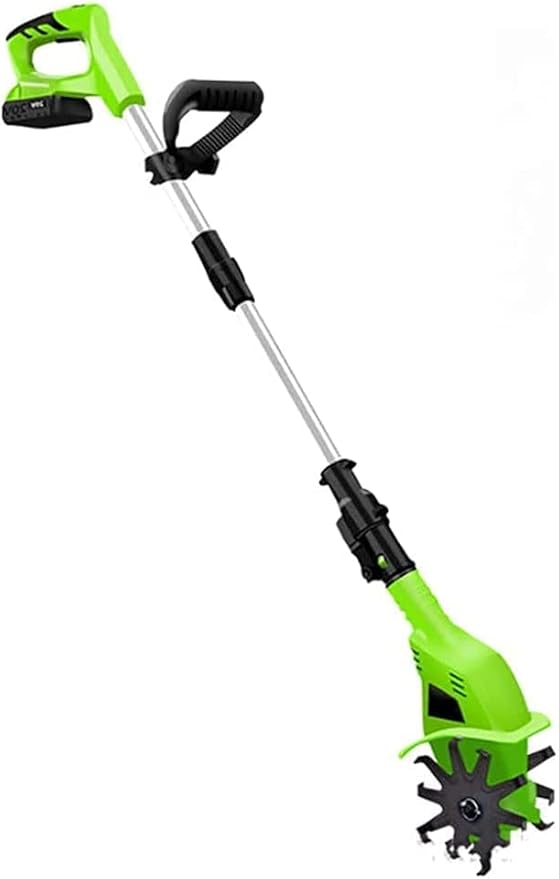 Samnuerly Electric Garden Tiller Rotavators, Cordless Hand Tiller Cultivator with 4000Mah