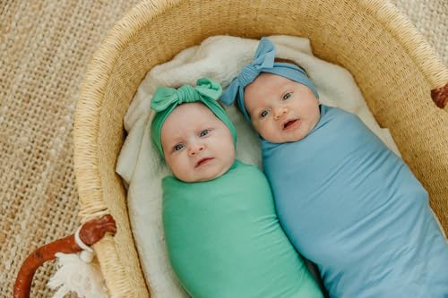 Image of Copper Pearl Swaddle Blankets for Newborns | Soft Stretchy Receiving Blankets for Boys and Girls | Large 46 x 46 Inch Baby Blankets | Lightweight and Breathable Swaddles | Robin