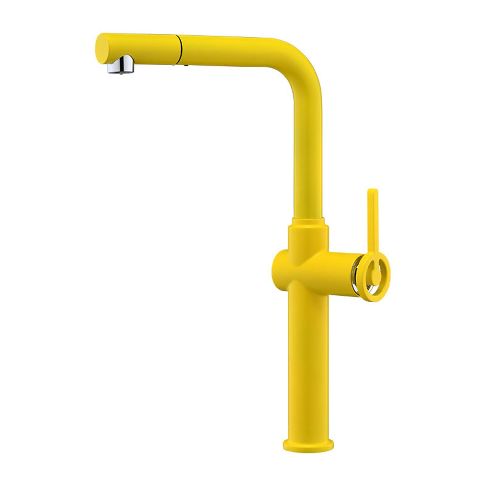 Grifo Cocina Monomando Caño Alto Extraíble 2 Modos Grifo Fregadero Cocina Rotación de 360°,amarillo