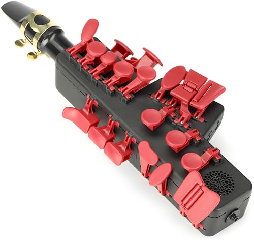 Image of Travel Sax 2 (Red Brick) - Compact Digital Saxophone for Silent Practice Anywhere | Lightweight Electronic Sax with Real Alto Mouthpiece, Built-in Speaker, Bluetooth MIDI /Audio, USB-C, 70+ Internal