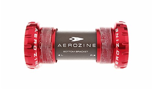 Aerozine Bb-08-Rd Road Bottom Bracket Cycling Bb/Ceramic Bearing/For Cyclocross Cx Fixed Gear Time Trial Triathlon Bike/English Threaded Bsa/68Mm/84G (Red) #TOP2