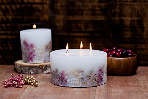 Stoneglow Candles Seasonal Collection Bougie pilier à 3 mèches Canneberge et cassis