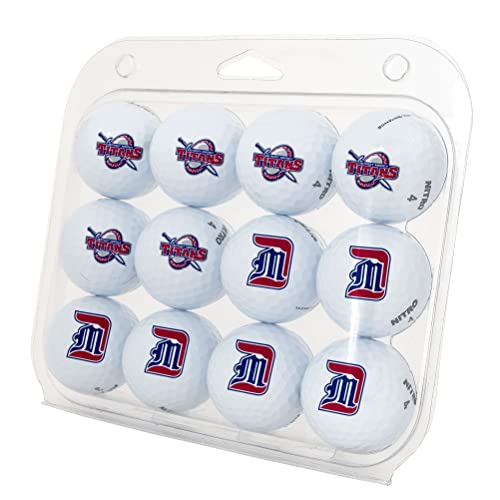 Desert Cactus University of Detroit Mercy Golf Balls 12 Pack – UDM Titans Full Color Dozen – Officially Licensed Sport Team Accessory