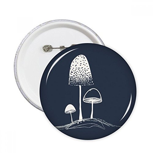 Badge bouton rond illustration champignon multicolore en taille S