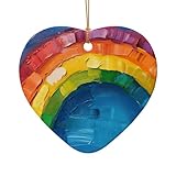 Céramique de qualité supérieure : fabriquée à partir de céramique de haute qualité, cette petite décoration en céramique à imprimé arc-en-ciel dispose d'une finition lisse et raffinée. Il est assez durable pour résister aux saisons de vacances année après année, tandis que sa base en porcelaine blanche améliore l'éclat des impressions.