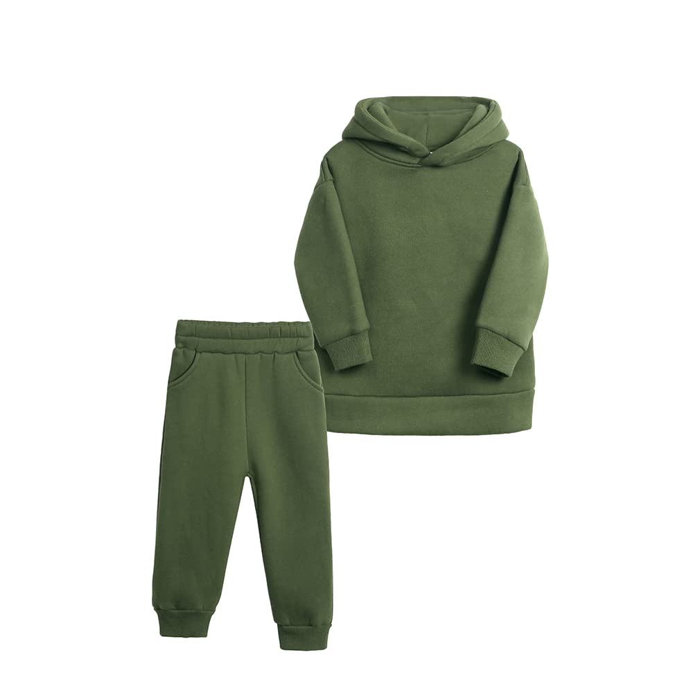 MYGBCPJS Youth 2PCS Jogger Outfits Set Fleece Hooded + Sweatpants Boys Girls Athletic Sweatsuits Pullover Clothes