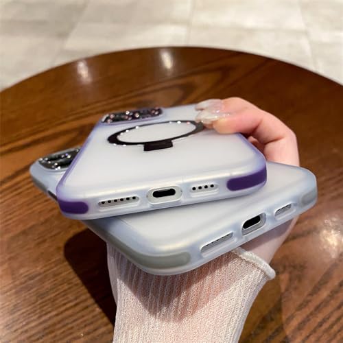 Étui magnétique iPhone 15 Pro Max violet en finition mate premium