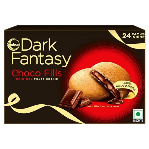 Sunfeast Dark Fantasy Choco Fills, 300g, Original Filled Cookies with Choco Crème Sunfeast Dark Fantasy Choco Fills, 300g, Original Filled Cookies with Choco Crème