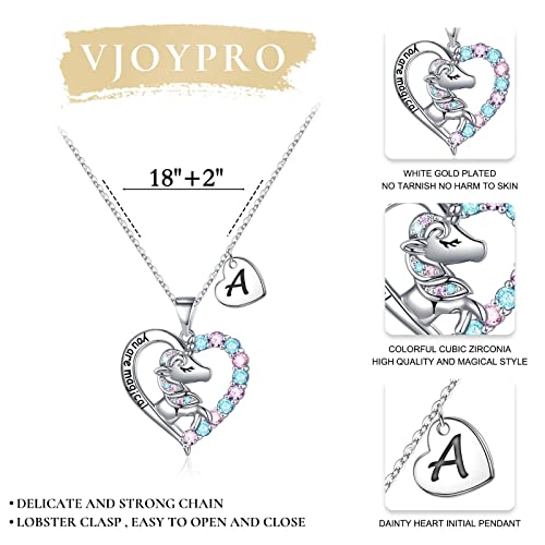Fathers Day Gifts For Daughters - Unicorn Necklace For Girls Unicorn Jewelry Initial L Necklace Mothers Day Gifts For Daughters 4 5 6 7 8 9 10 11 12 13 Year Old Girl Gifts For Daughter Granddaughter Niece Birthday Christmas #TOP3