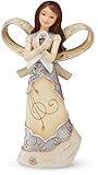 Elements Pearl Ribbon of Hope Angel (Lung Cancer) by Pavilion, 5-Inches Tall