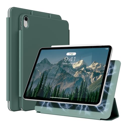 Étui fin pour iPad Air 11 2024 et 10.9 pouces protection magnétique vert foncé