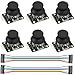 MTDELE 6Pcs Joystick Dual-axis XY Module Compatible with PS2 Game Joystick Control Lever Game Controller Sensor Board Module Compatible with for Arduino Raspberry KY-023