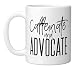 Funny Caffeinate and Advocate - best gift idea for SPED Ceramic Mug, White