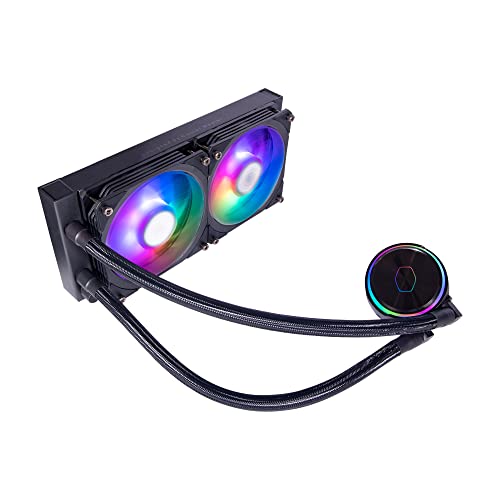 MasterLiquid PL240 Flux - Sistema di Raffreddamento a Liquido AIO per CPU, 2 Ventole 120 mm, Radiatore 240 mm, Controller RGB Indirizzabile Gen2 - Supporta AMD e Intel - Sistema di raffreddamento - Immagine 3