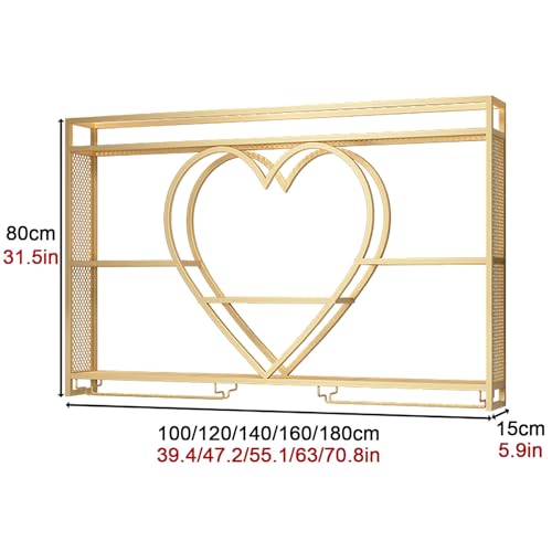 Étagère à vin murale support verres étagère liqueur noire 100cm - 4