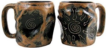 One (1) MARA STONEWARE COLLECTION - 20 Oz. Rock Art Coffee Cup Collectible Dinner Mug - Southwest Sunburst