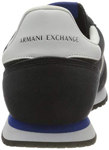 Armani Exchange A|X Mens Lace Up Logo Sneaker, Navy + Optical White, 13 US3