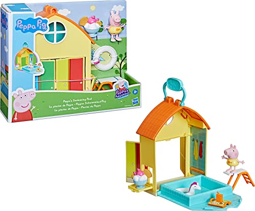 Peppa Pig Spielset „Peppas Schwimmbad-Tag“ – Mit Peppa-Figur, Pool, Imbissstand & Accessoires – Für Kinder Ab 3 Jahren