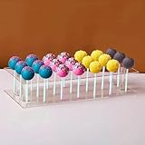 Soporte acrílico para tartas con 21 agujeros, ideal para fiestas, reuniones y ocasiones especiales (21 agujeros)