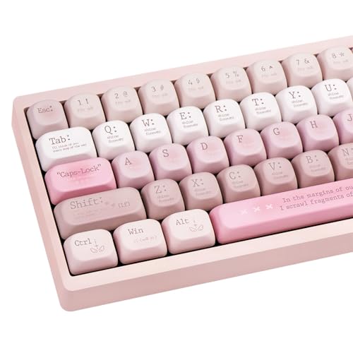 Image of Cute Keycaps Romantic Haze Pink PBT QX3 Profile MX Switch Key Cap