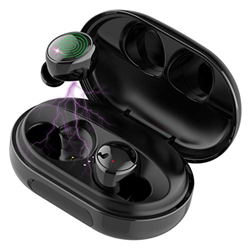 Wireless Earbuds, EDYELL 120H Playtime Bluetooth 5.0 Headphones IPX8 Waterproof Ture Wireless Bluetooth Earbuds with Mic Earphones in-Ear Deep Bass Built-in Mic CVC 8.0 Noise Cancelling Headset