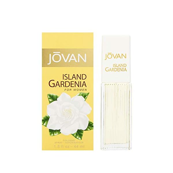 Jovan Island Gardenia Eau de Cologne Spray, Refreshing Women's Perfume, Natural Scent, Vegan Formula, 1.5oz