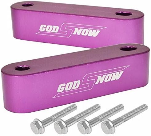 AJP Distributors Universal Anodized Billet Aluminum 22MM Godsnow Hood Risers Raise Kit Upgrade Replacement Hood