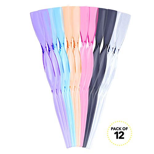 RC ROCHE ORNAMENT 12 Pcs Womens Fashion Hair Sticks Flat Twist Plastic Stylish