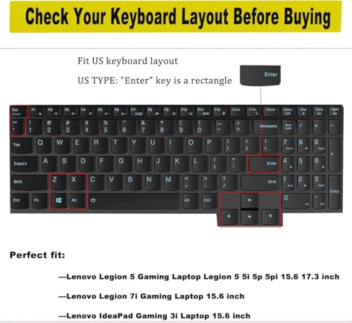 Image of Dust and Waterproof Silicone dust Cover for Lenovo Legion 5 5i 5p 5pi 7i 15.6 inch & 17.3 inch laptops -Black