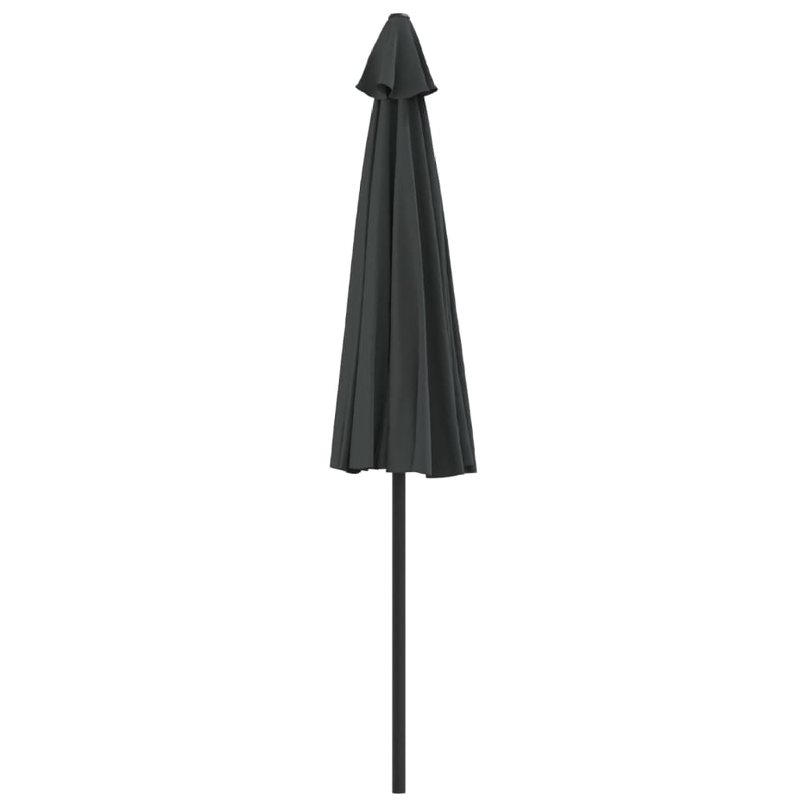 Homgoday Sombrilla de balcón semicircular Palo Aluminio Gris 270x144 cm Sombrilla de Jardín,Protección UV Sombrilla Jardín Grande Orientable Jardín Parasol Balcón