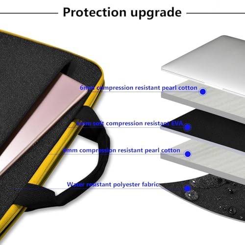 Image of Hseok Laptop Sleeve 13-14 Inch Case Briefcase Compatible with MacBook Neo Pro 14 M5 /M4 /M3 /M2 /M1, All Models 13.3 Mac Air /Pro, XPS 13 14, Most Popular 13 inch-14 inch Notebooks,B01YL01