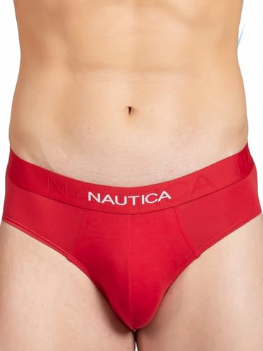 Image of Nautica Men's Cotton Blend Classic Solid Briefs