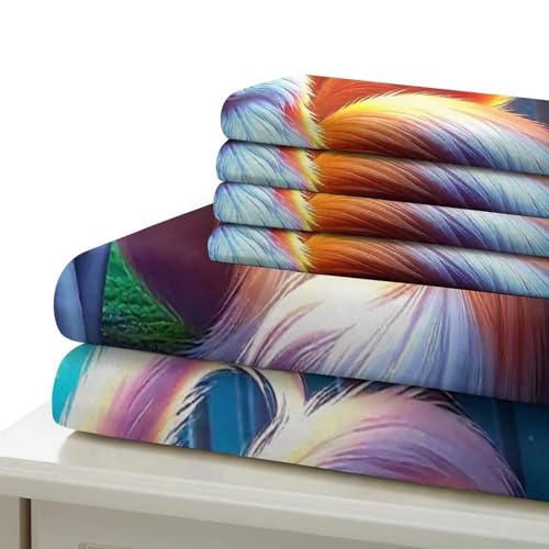 Housse de couette fermeture éclair cachée motif renard HD