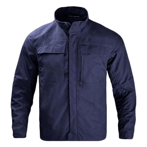 Cambkatl Men's Stand Collar Tactical Jackets Sytlish Full Zip Stretch Long Sleeve Casual Outerwear Sports Coat with Pockets4