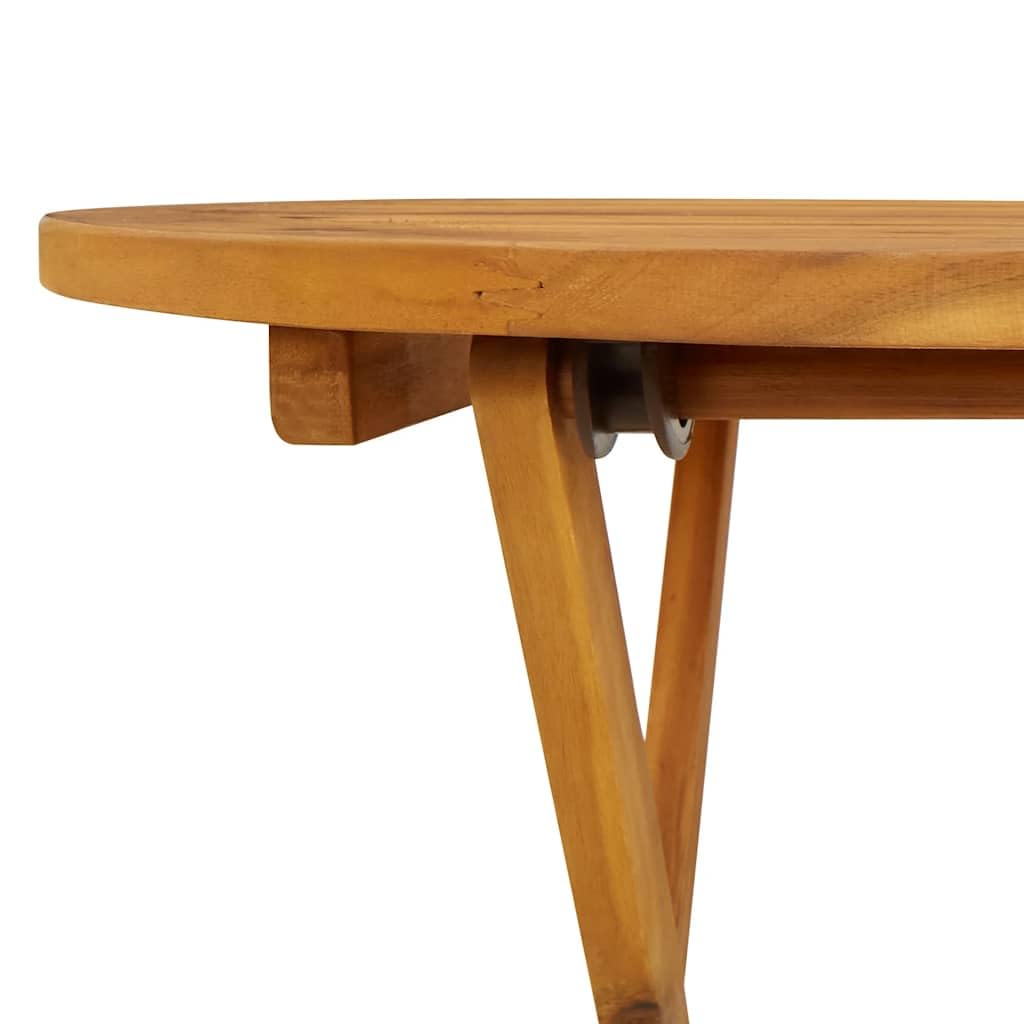 vidaXL Tavolo da Giardino Pieghevole 70 cm in Massello di Acacia