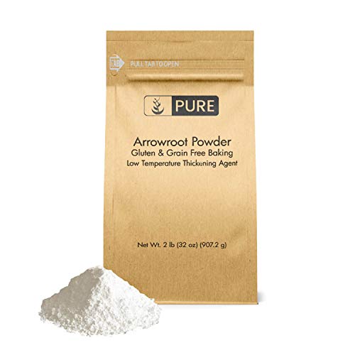 Arrowroot Powder (Flour/Starch) (2 lb), Gluten Free, Grain Free, Vegan, Paleo, Corn Starch Replacement, Thickener, Eco-Friendly Packaging (Also in 4 oz, 1 lb)