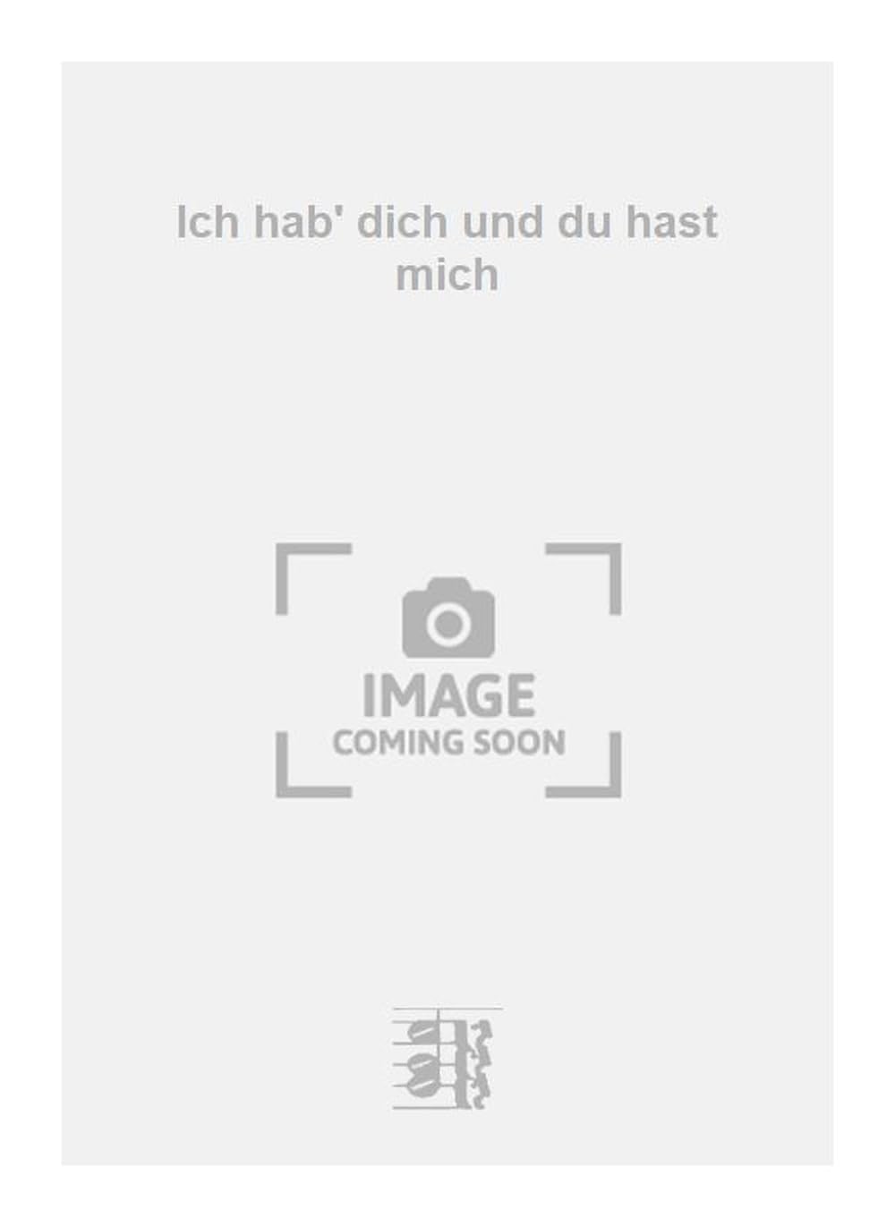 Ich hab' dich und du hast mich. Vocal And Piano.
