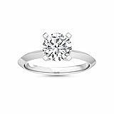 CUSTOMIZE JEWEL IGI 10.0 Carat Round Excellent Cut Lab Created Grown Diamond 4- Prong Solitaire Engagement Ring In 14k White Gold For Women,F-VS1