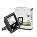 Lighting EVER GMLED01 LE 10W Flood Outdoor, 100W Halogen Bulb Equivalent, 760lm, Waterproof, 6000K Daylight White, LED Security Light, Floodlight, Pack of 3 Units, Black