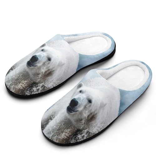 LAZAT Pantuflas De Mujer Oso Pantuflas Zapatillas De Casa Suaves Y Cálidas