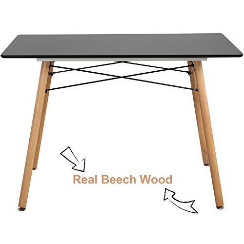 Mid Century Dining Table, ELANGST Modern Kitchen Leisure Desk with 43