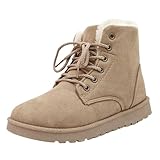 Botas de nieve de invierno con forro cálido, cómodas, para exteriores, clima frío, senderismo, Blanco, 35 EU