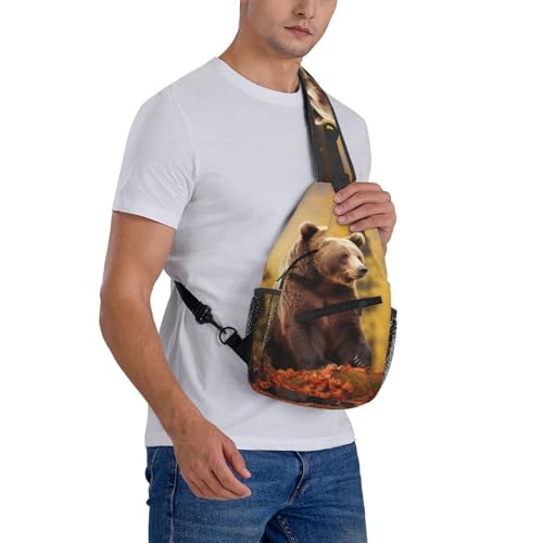 Mochila tipo sling negra para senderismo y uso diario miniatura 7